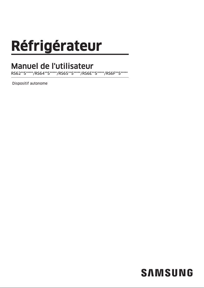 Página 1 del manual Manual de usuario Samsung RS64DG53R3S9