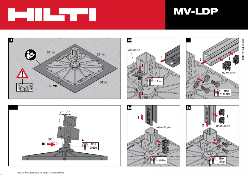 Page 1 de la notice Manuel utilisateur Hilti MV-LDP