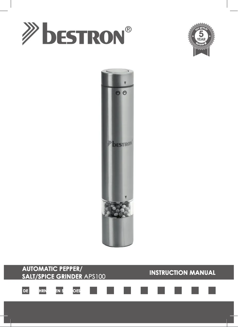 Page 1 de la notice Manuel utilisateur Bestron APS100CO