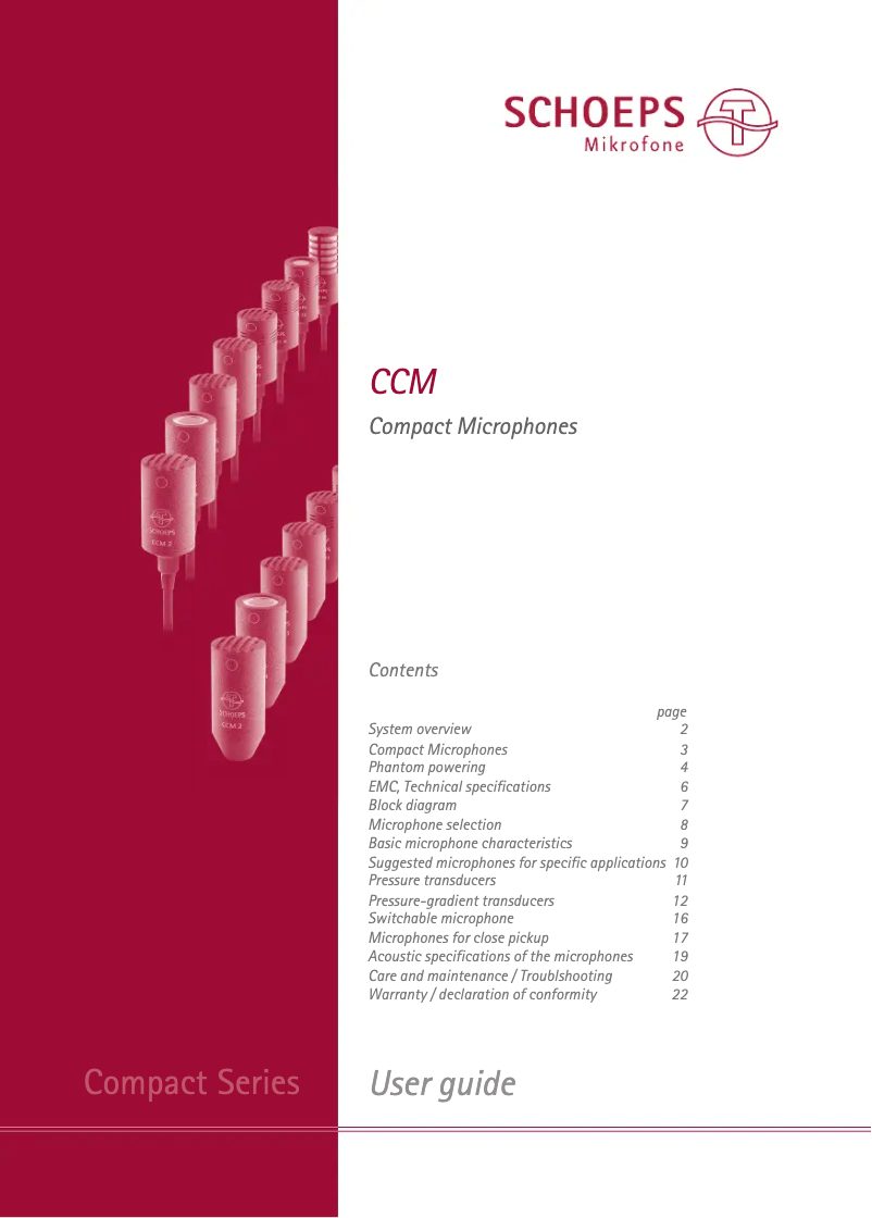 Página 1 del manual Manual de usuario Schoeps CCM 4XP