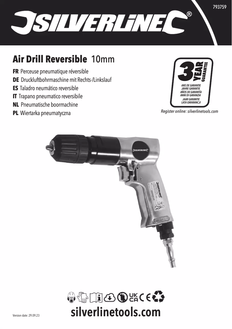 Page 1 de la notice Manuel utilisateur Silverline 793759