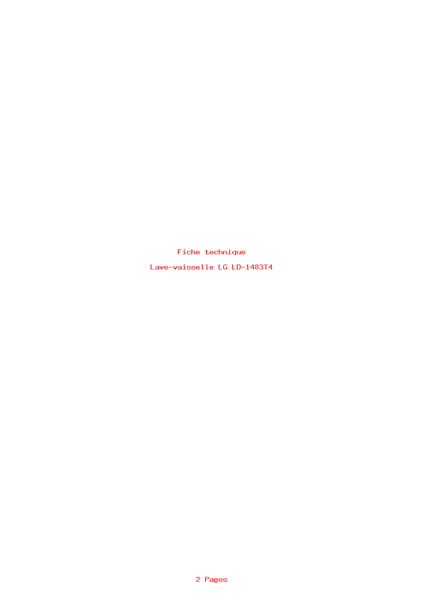 Image de la première page du manuel de l'appareil LD-1483T4