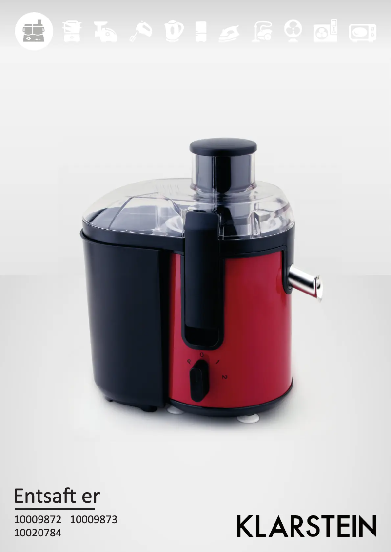 Page 1 de la notice Manuel utilisateur Klarstein Fruit Tornado