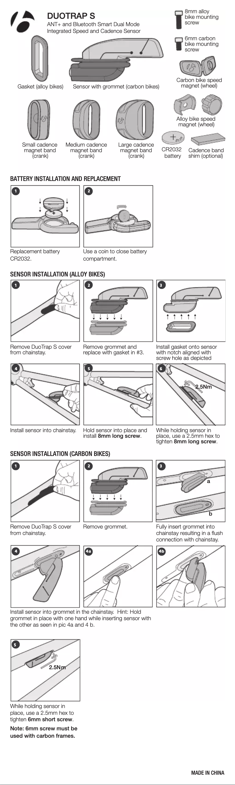 Page 1 of the manual User Manual Bontrager Duotrap S