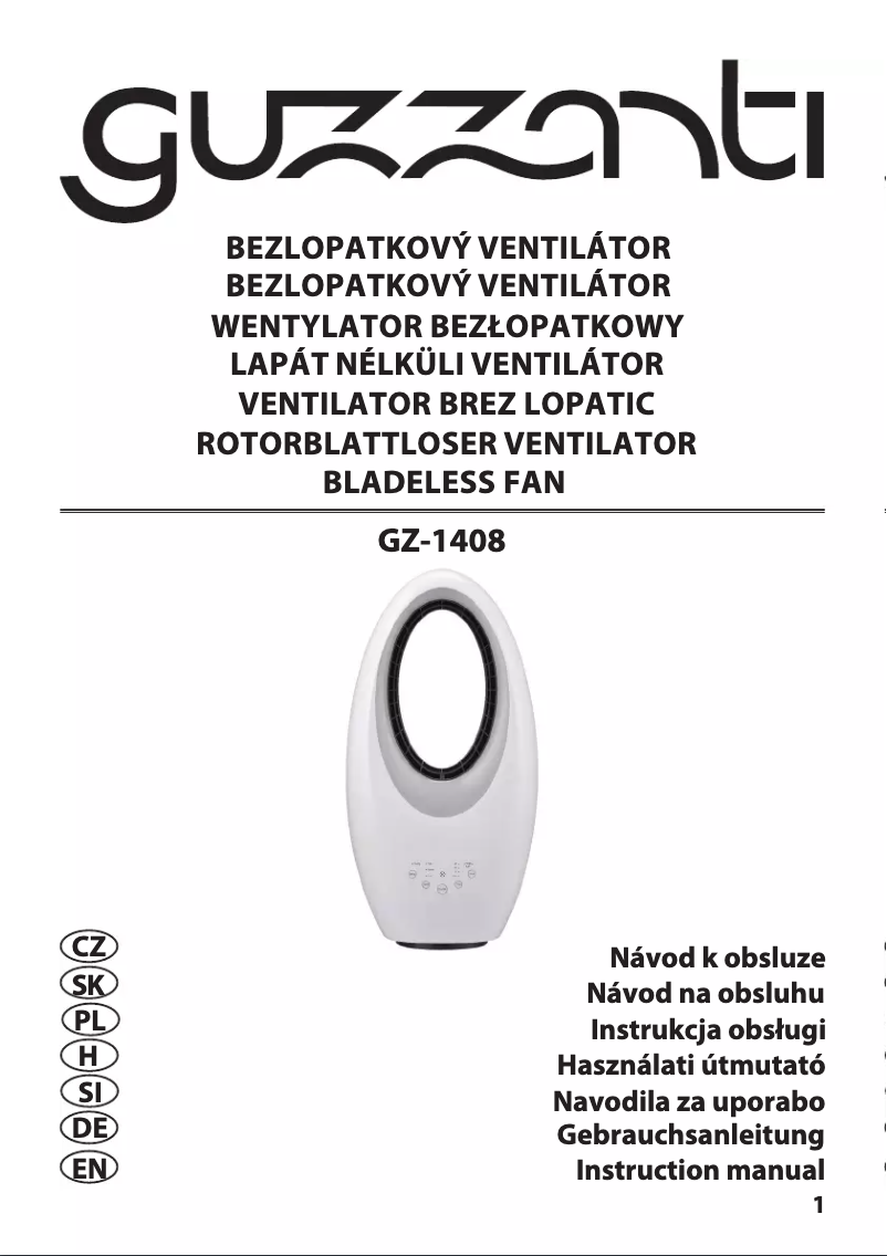 Page 1 de la notice Manuel utilisateur Guzzanti GZ-1408