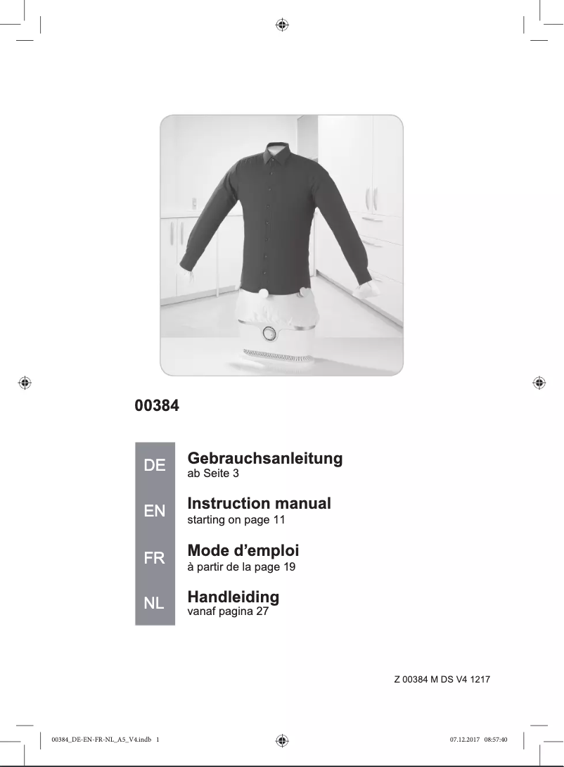 Page 1 de la notice Manuel utilisateur EasyMaxx 00384