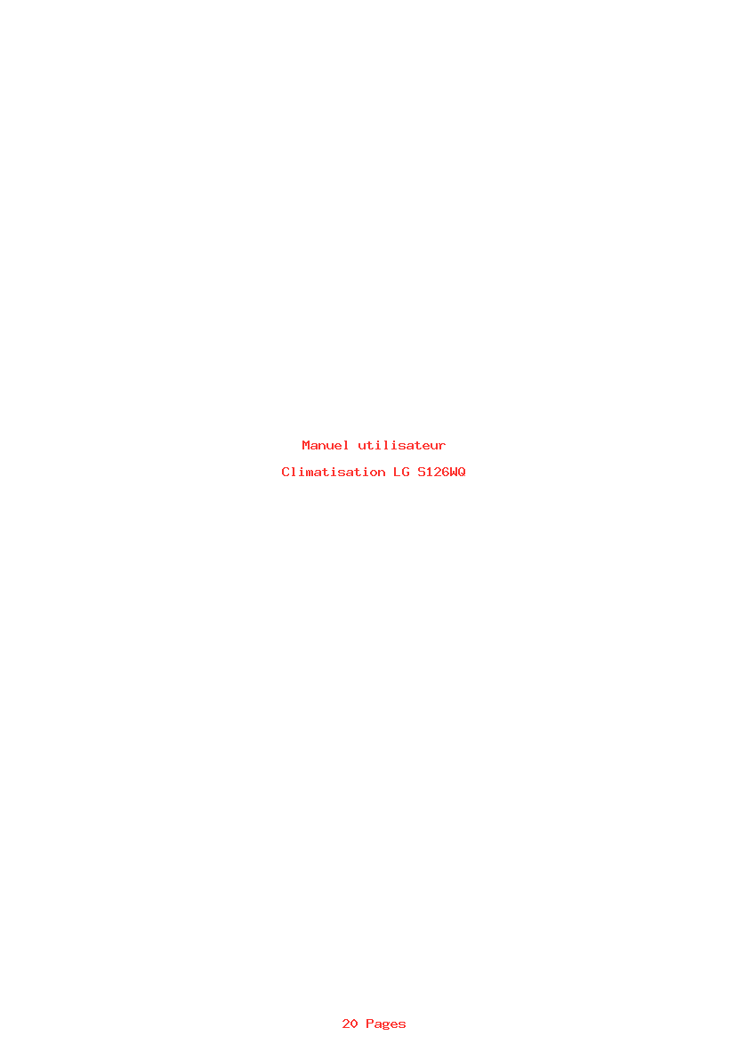 Page 1 de la notice Manuel utilisateur LG S126WQ
