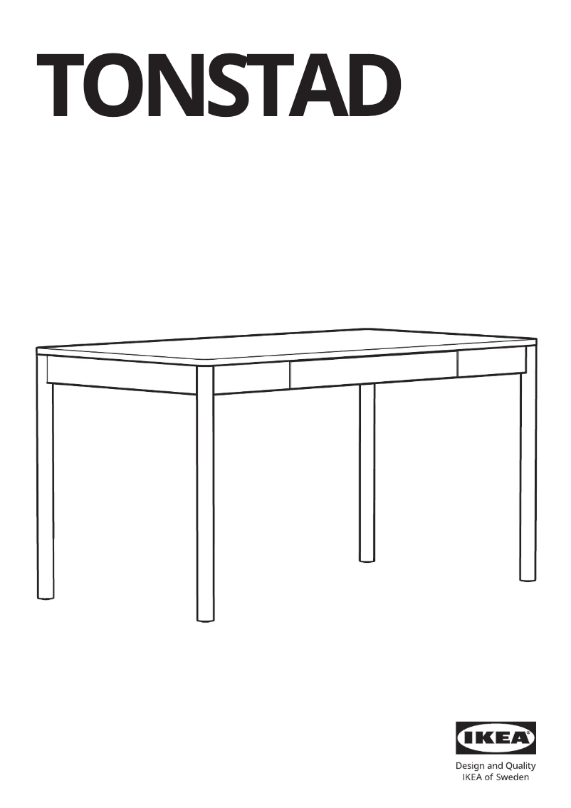 Page 1 de la notice Manuel utilisateur Ikea TONSTAD 305.669.59
