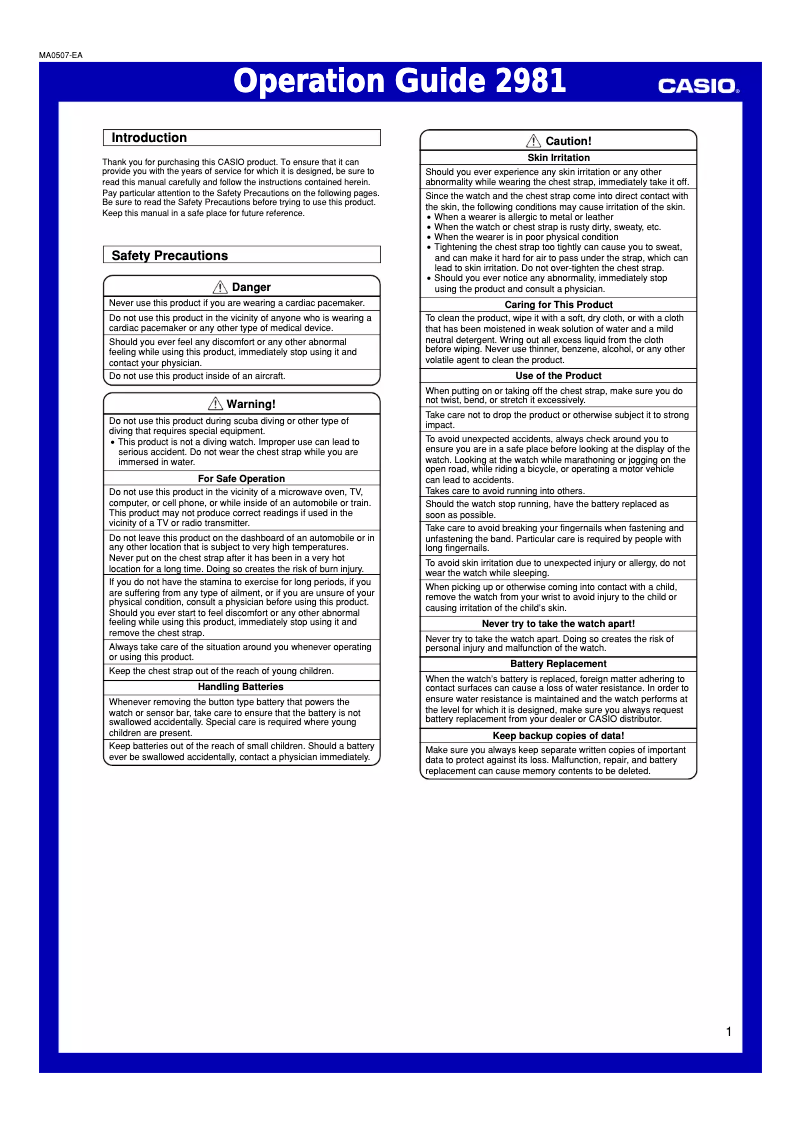 Image de la première page du manuel de l'appareil CHR-200-1VER