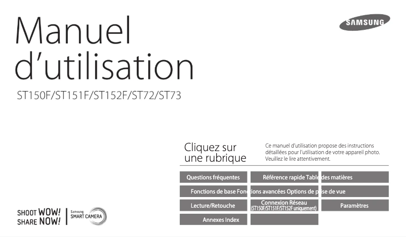 Page 1 de la notice Manuel utilisateur Samsung ST73