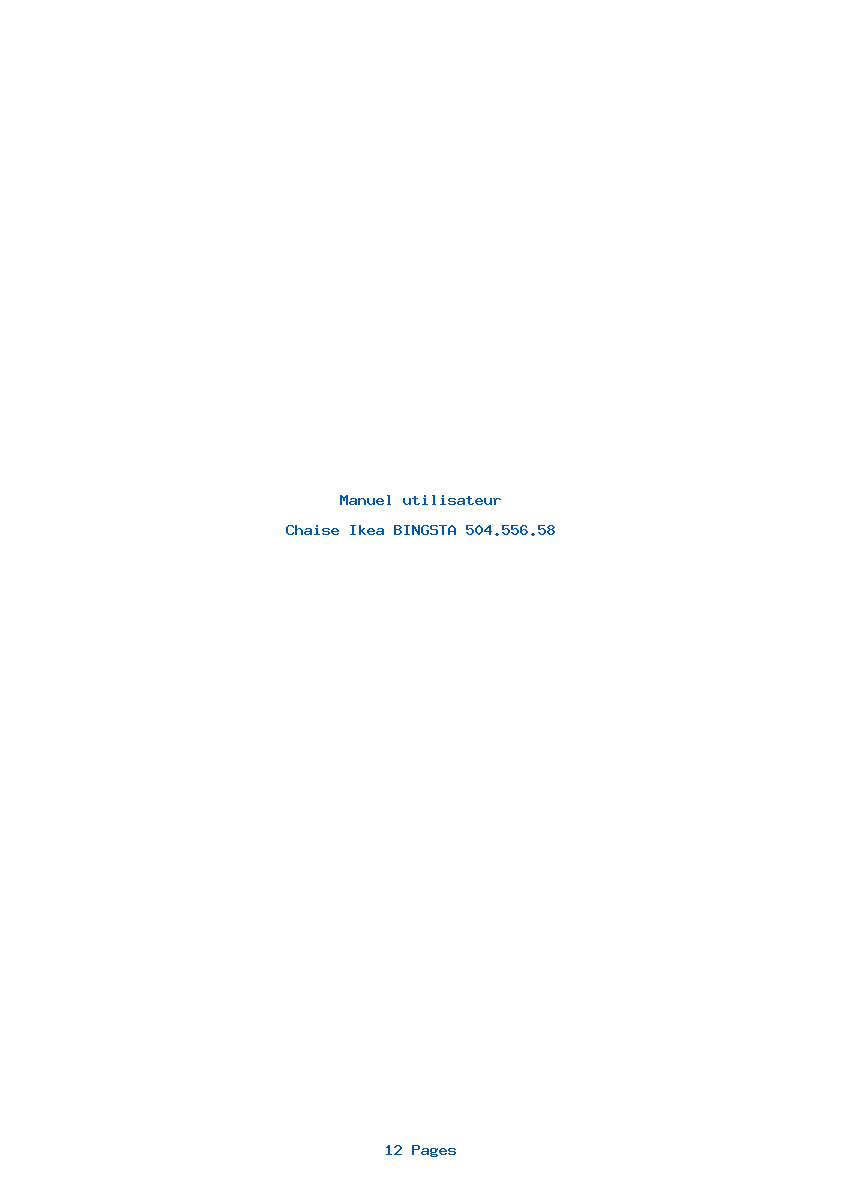Page 1 de la notice Manuel utilisateur Ikea BINGSTA 504.556.58
