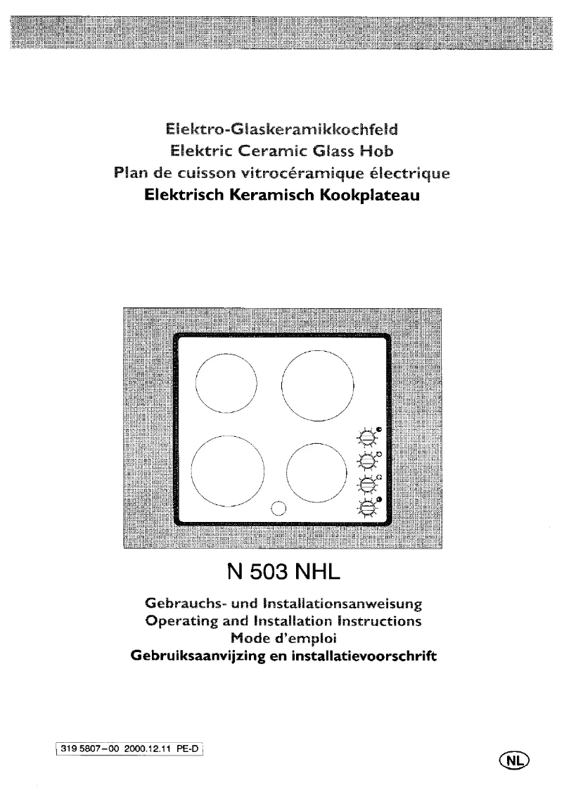 Page 1 de la notice Manuel utilisateur Acec N 503 NHL