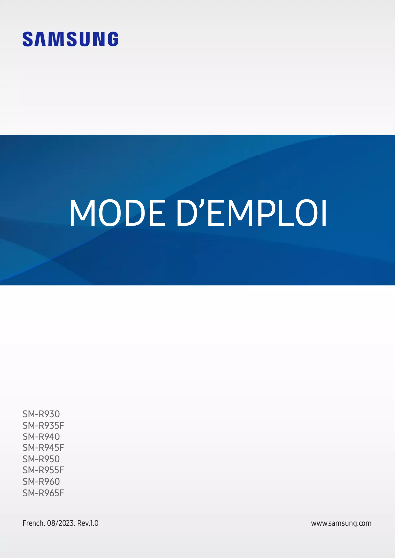 Page 1 de la notice Manuel utilisateur Samsung Galaxy Watch 6