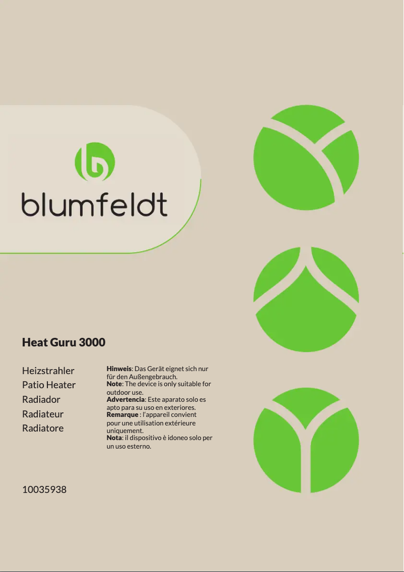Page 1 de la notice Manuel utilisateur Blumfeldt Heat Guru 3000
