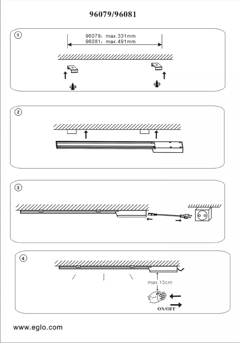 Page 1 de la notice Manuel utilisateur Eglo Teya