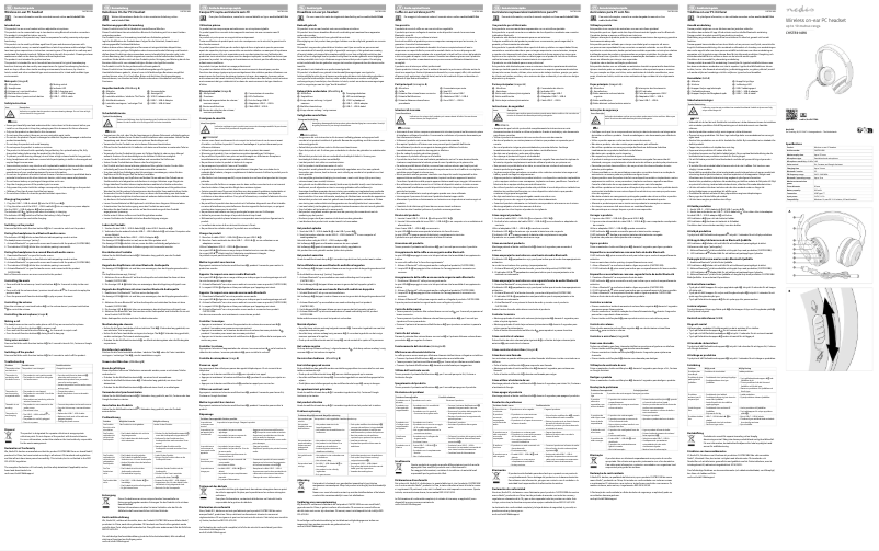 Page 1 de la notice Manuel utilisateur Nedis CHSTB310BK