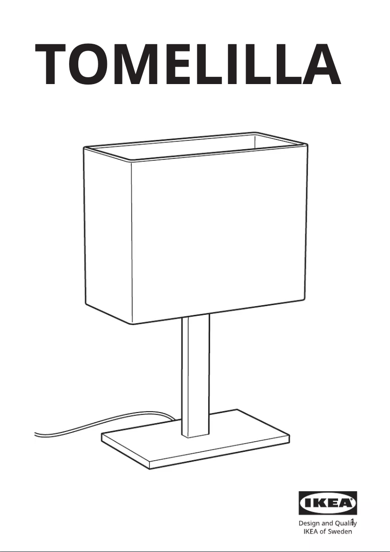 Page 1 de la notice Instructions / montage Ikea TOMELILLA
