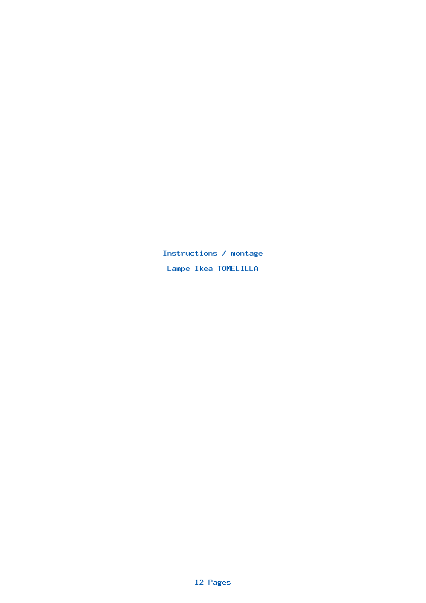Page 1 de la notice Instructions / montage Ikea TOMELILLA