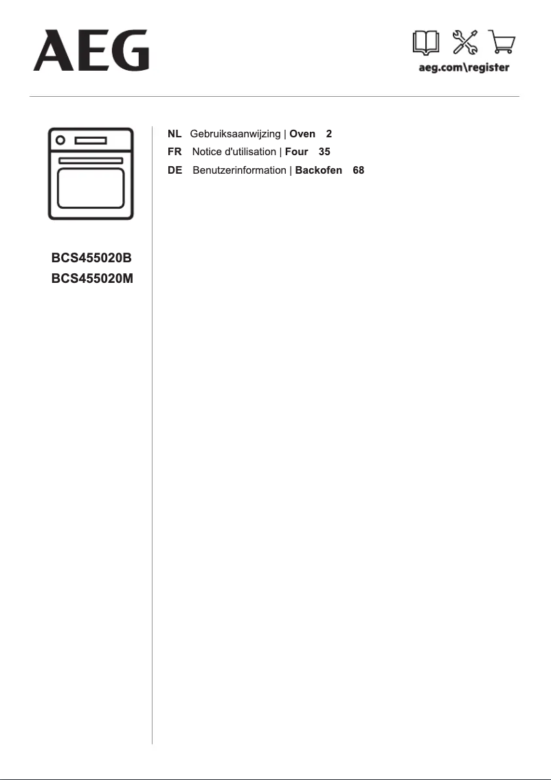 Page 1 de la notice Manuel utilisateur AEG BCS455020M