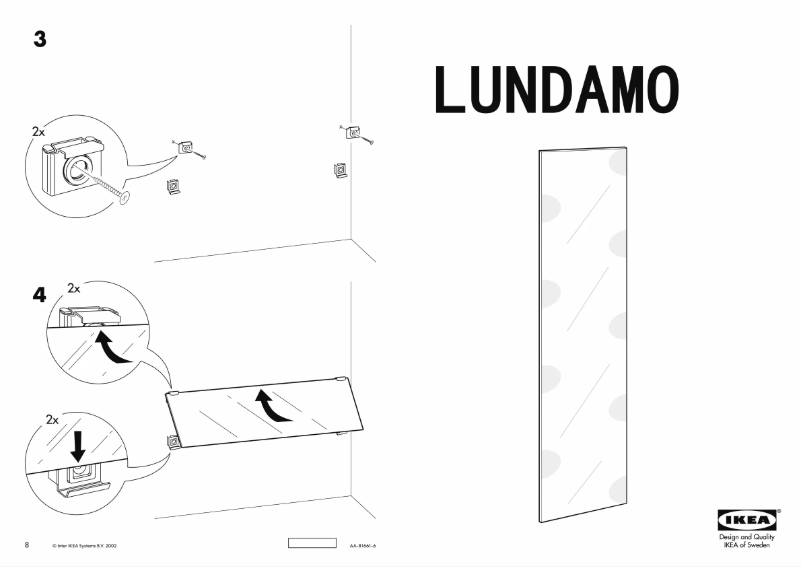 Page 1 de la notice Manuel utilisateur Ikea LUNDAMO