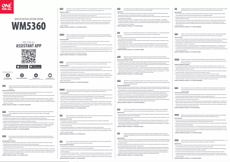 Page 1 de la notice Manuel utilisateur One for all WM 5360