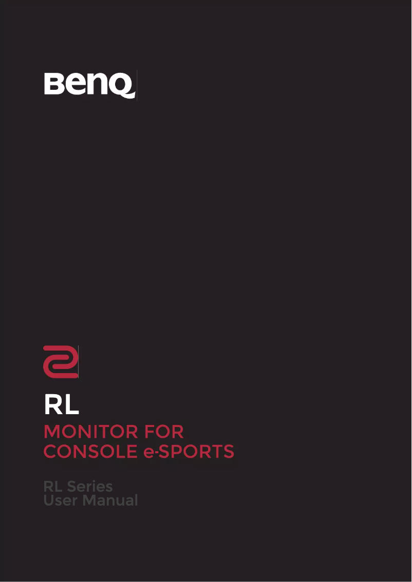Page 1 of the manual User Manual BenQ Zowie RL2455TS