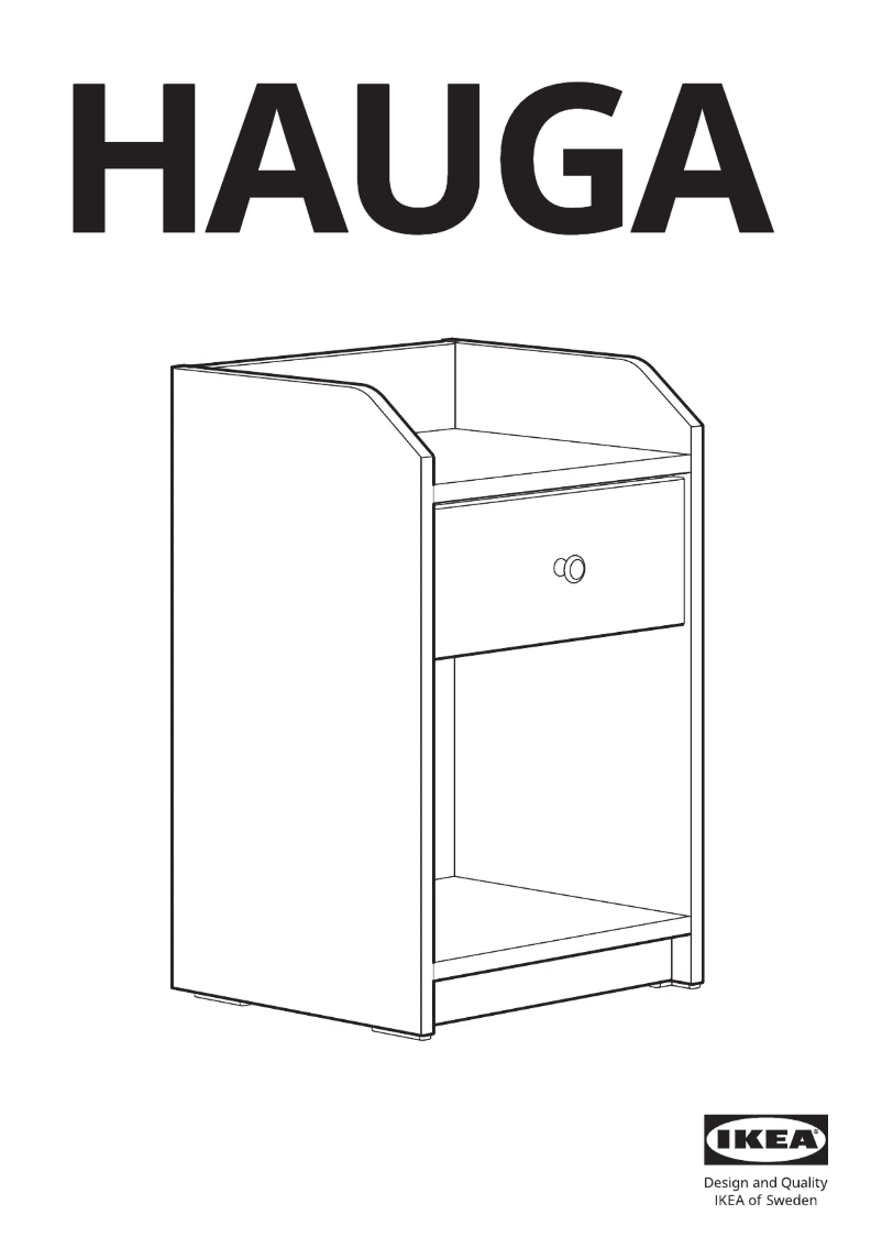 Page 1 de la notice Manuel utilisateur Ikea HAUGA 004.889.63