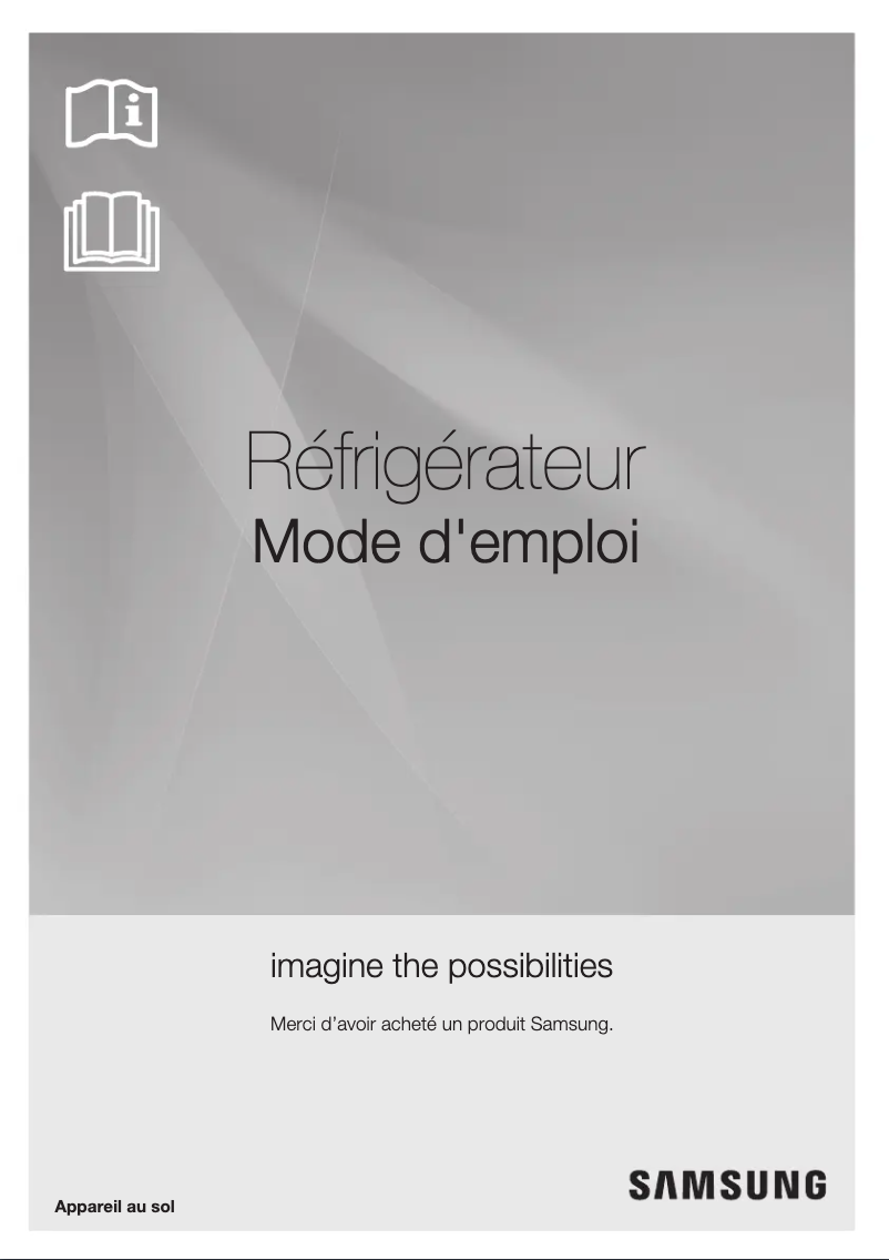 Page 1 de la notice Manuel utilisateur Samsung RT20HAR3DWW