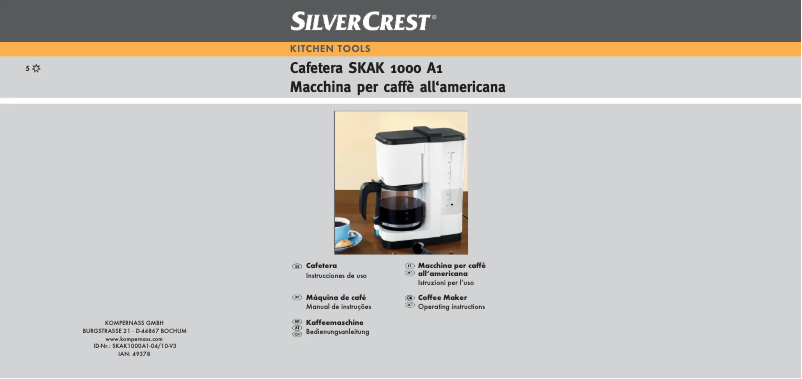 Página 1 del manual Manual de usuario SilverCrest SKAK 1000 A1
