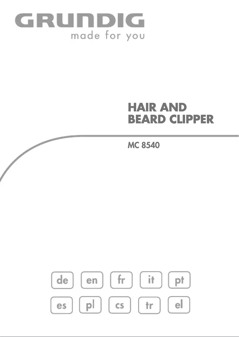 Page 1 de la notice Manuel utilisateur Grundig MC 8540