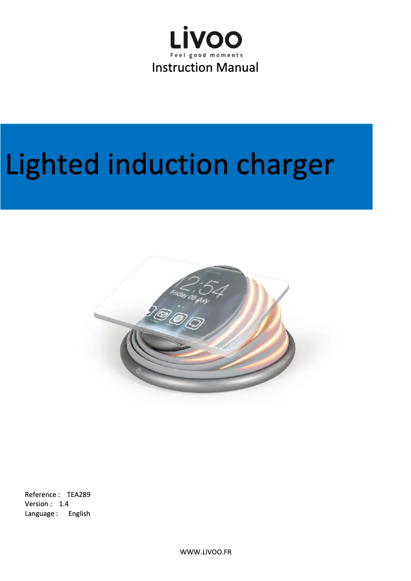 Page 1 de la notice Manuel utilisateur Livoo TEA289