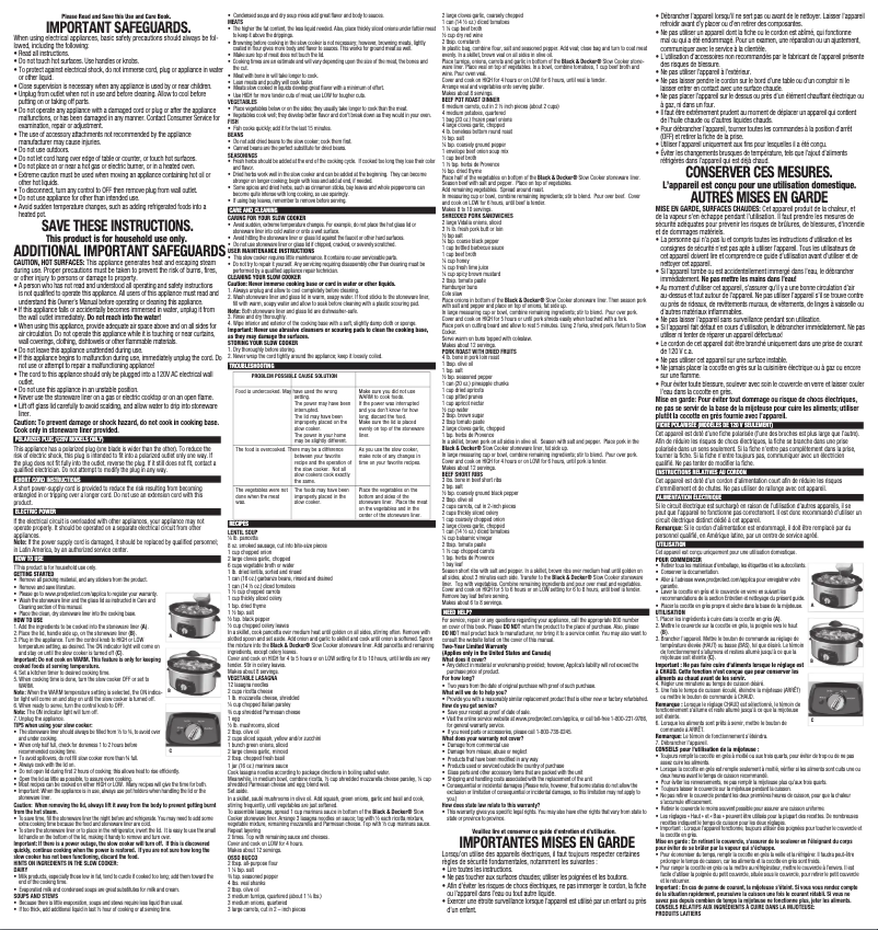 Page n°1 - Manuel utilisateur Black & Decker SL5470C