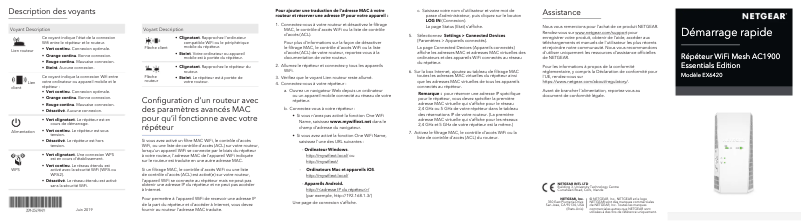 Page 1 de la notice Guide d'installation Netgear EX6420