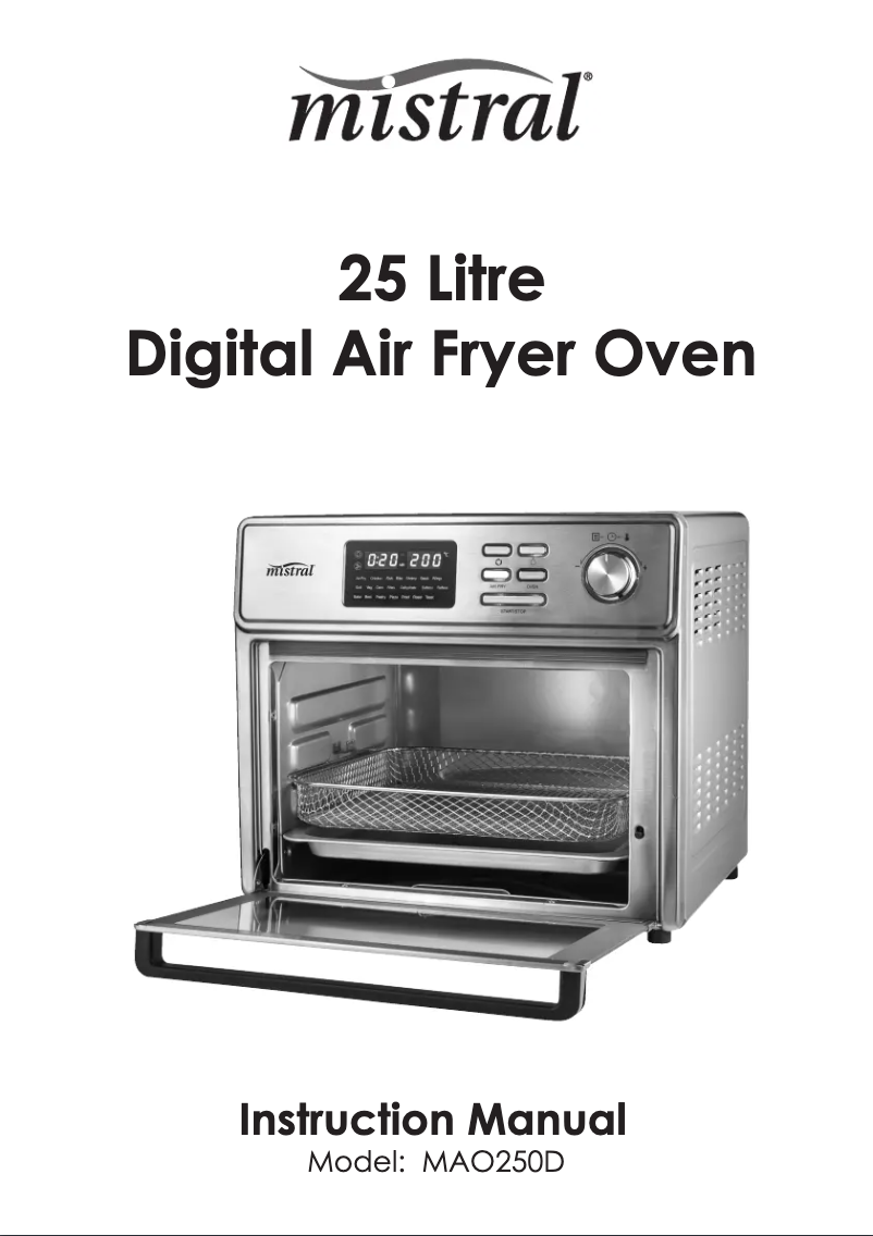 Page 1 of the manual User Manual Mistral MAO250D