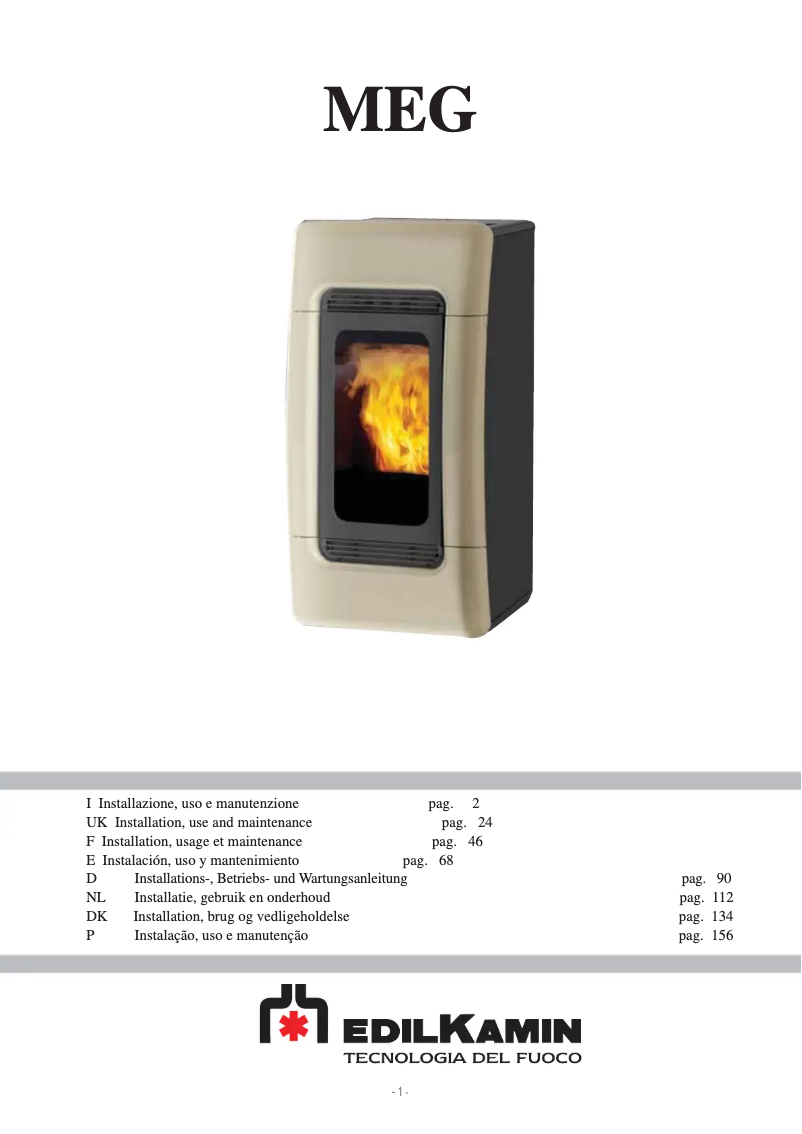 Page 1 de la notice Manuel utilisateur Edilkamin MEG