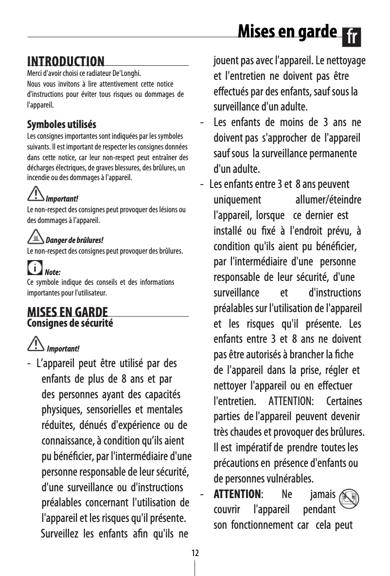 Page 1 de la notice Manuel utilisateur DeLonghi Dragon4 TRD4 0820T