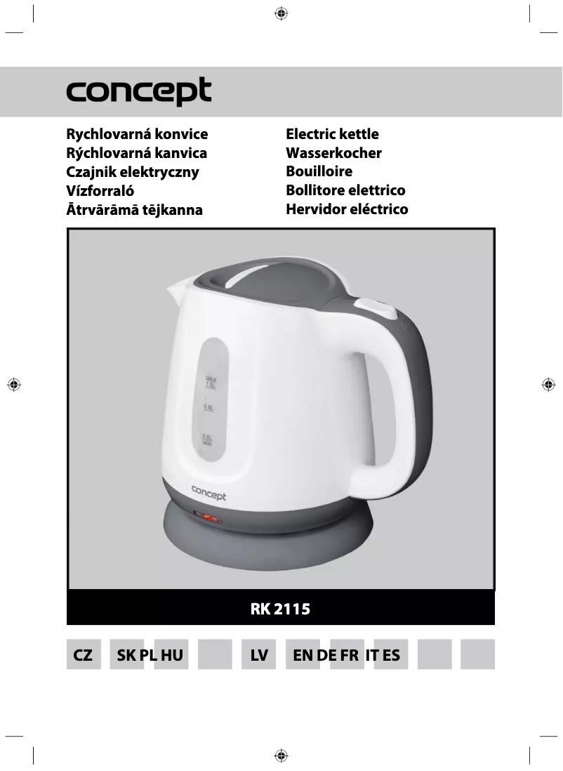 Page 1 de la notice Manuel utilisateur Concept RK2115