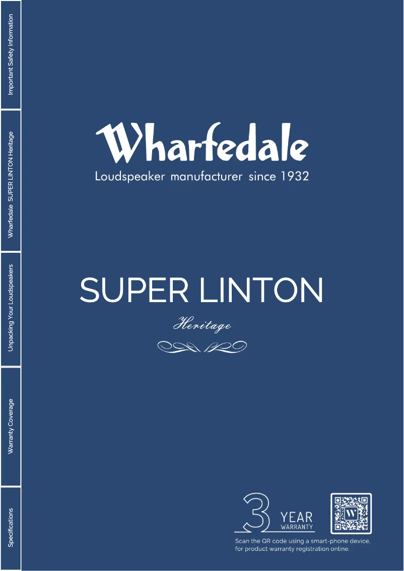 Page 1 of the manual User Manual Wharfedale Super Linton