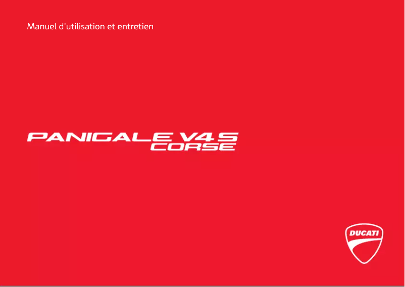 Page 1 of the manual User Manual Ducati Panigale V4 S Corse (2019)