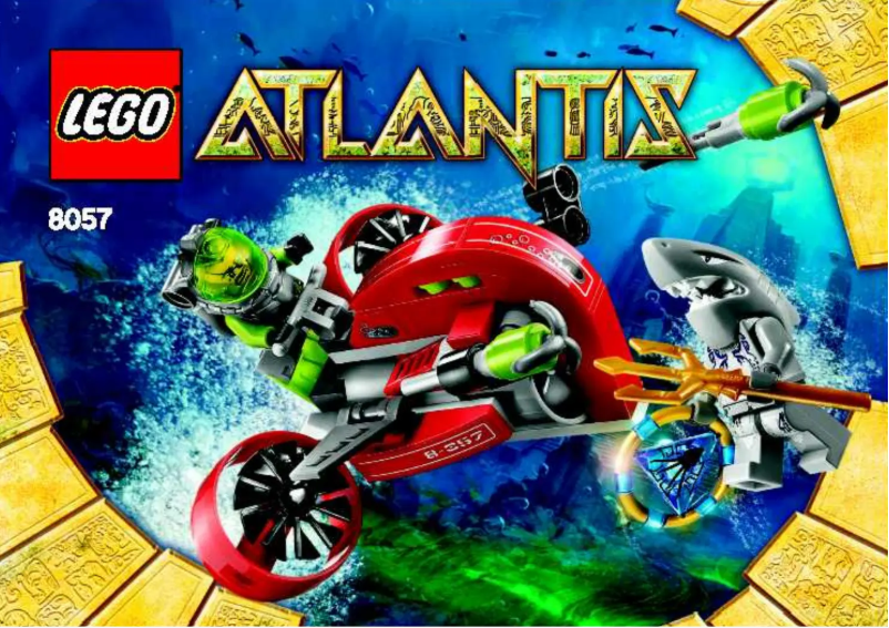 Page 1 de la notice Consignes visuelles Lego Atlantis 8057