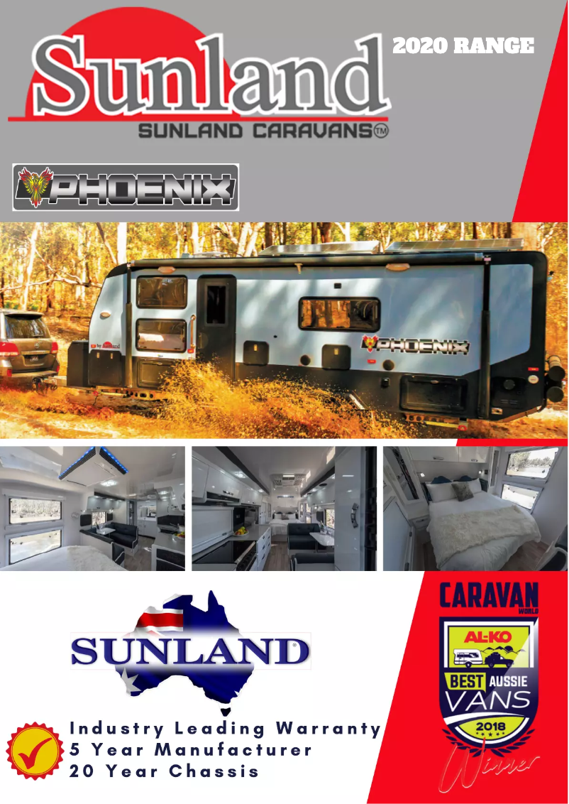 Page 1 de la notice Manuel utilisateur Sunland Caravans Phoenix