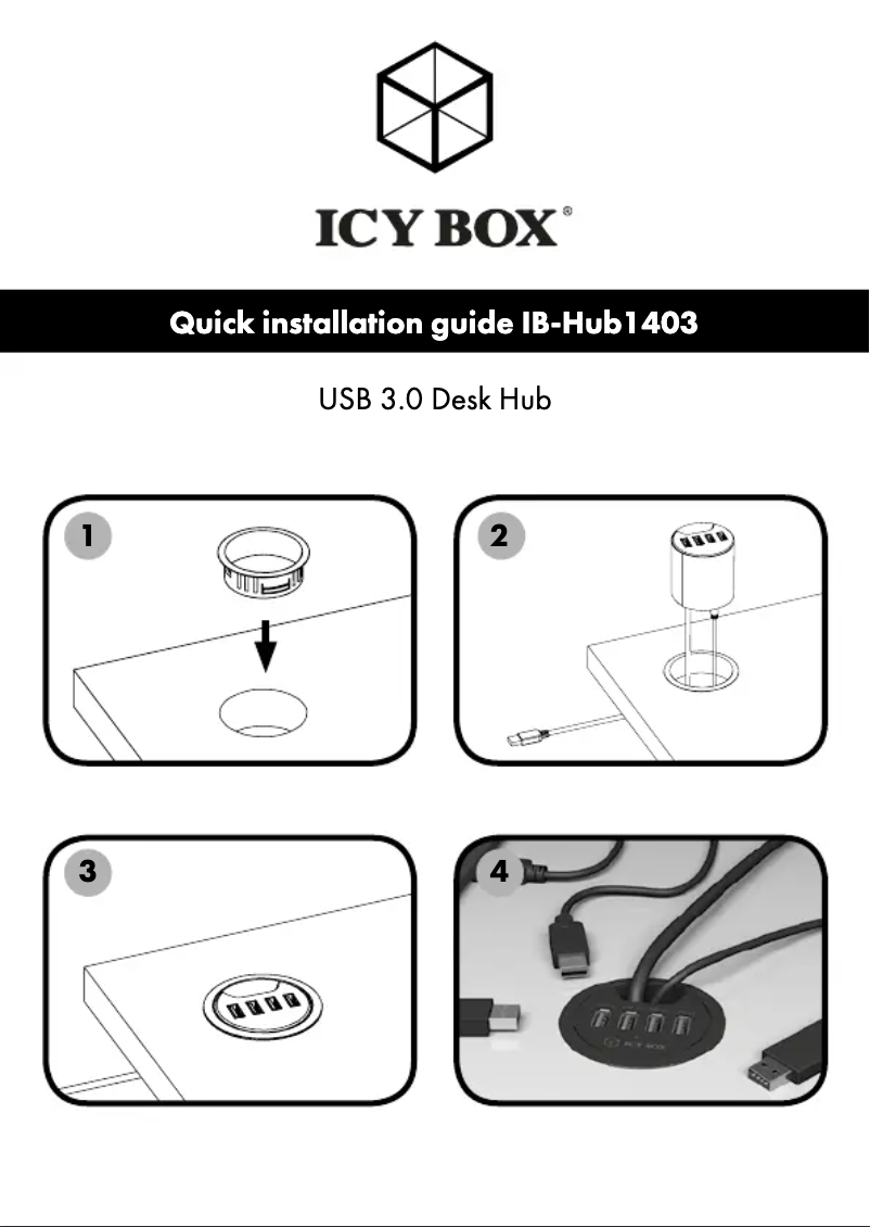 Page 1 de la notice Manuel utilisateur Icy Box IB-HUB1403