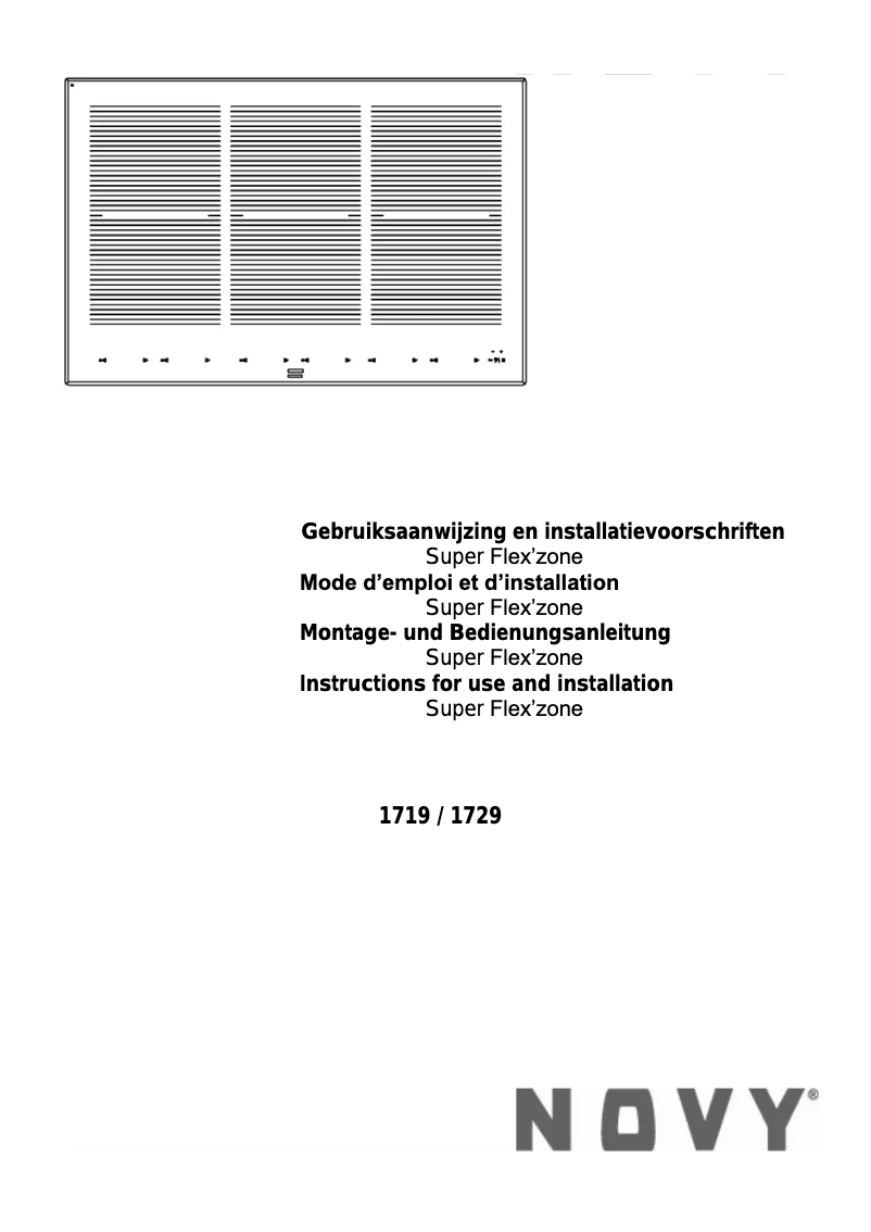 Page 1 de la notice Manuel utilisateur Novy Flex’zone 1729