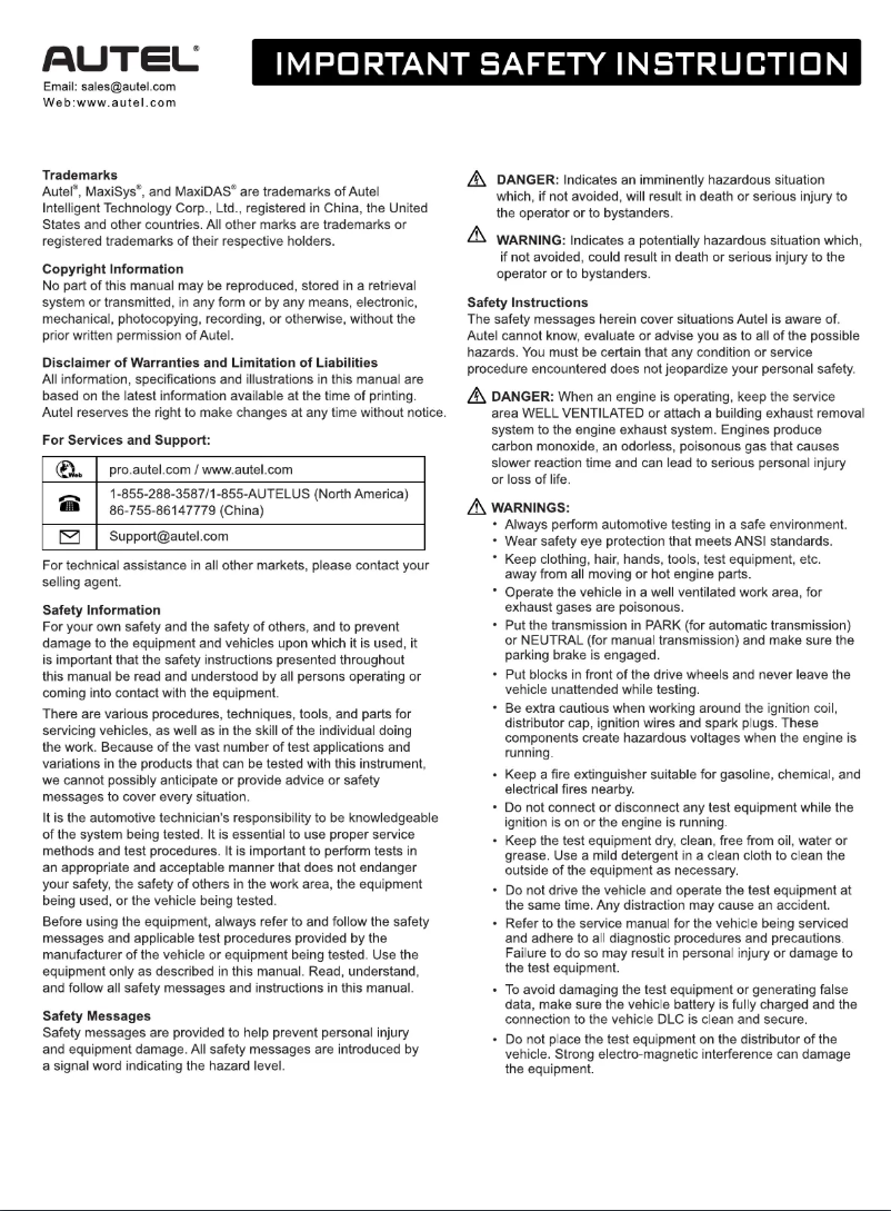 Page 1 de la notice Guide de démarrage rapide Autel MaxiCOM MK908 II