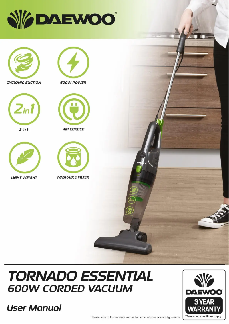 Page 1 de la notice Manuel utilisateur Daewoo Tornado Essential FLR00003