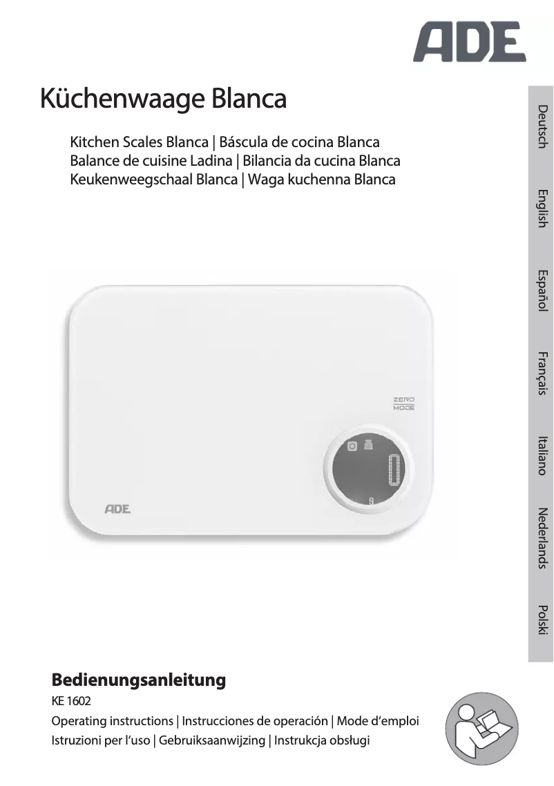 Page 1 de la notice Manuel utilisateur ADE Blanca KE 1602