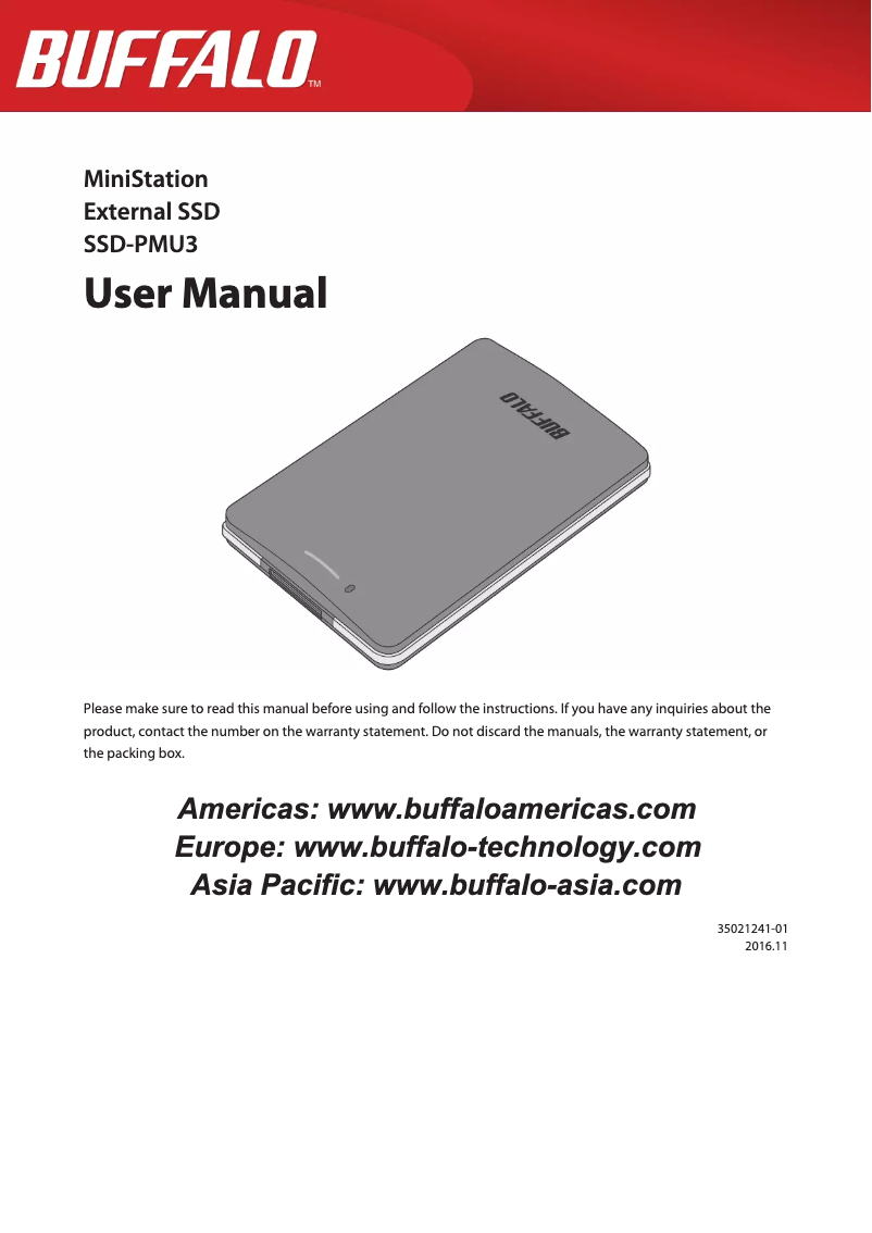 Página 1 del manual Manual de usuario Buffalo SSD-PMU3