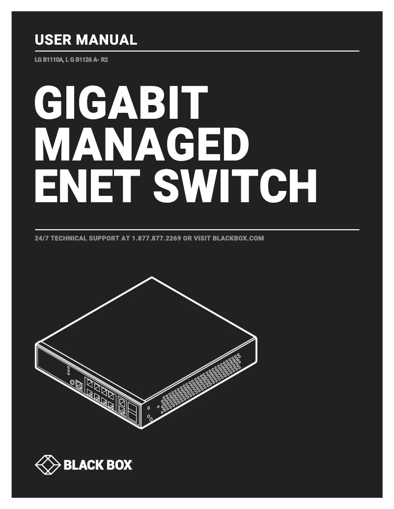 Page 1 de la notice Manuel utilisateur Black Box LGB1110A