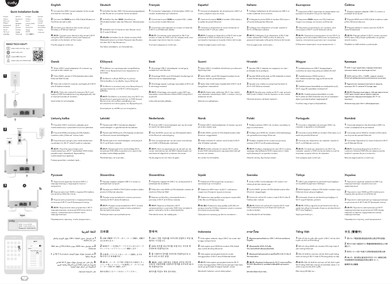 Page 1 de la notice Manuel utilisateur Cudy TR1200