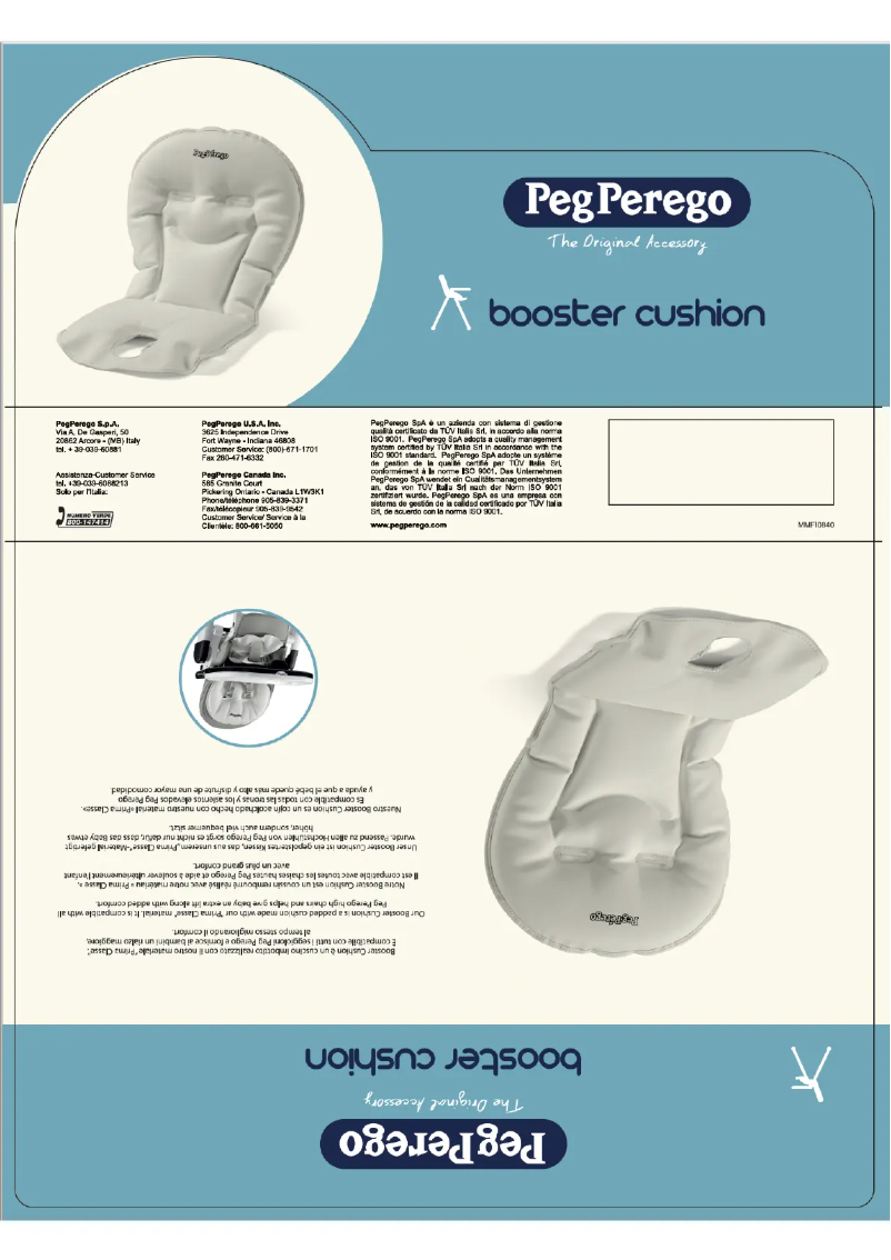 Page 1 of the manual User Manual Peg Perego Booster Cushion